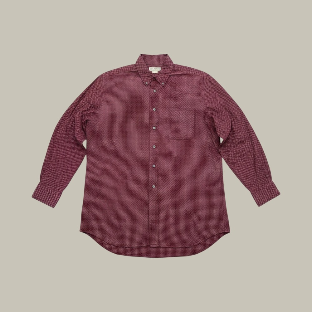 L.L. Bean Button Down ShirtLong Sleeve Classic Fit‎ Mens Size L Tall Vintage